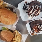 ice cream burgers french fries