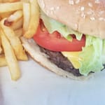 Burger salad & french fries garyssteaks (1)