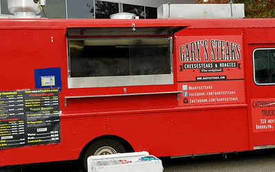 Garyssteaks TV catering food truck at the NBC universal facility in NJ for the CNBC TV Channel 5k