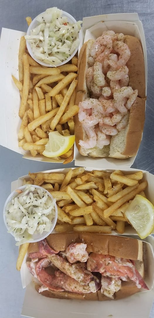 Lobster Shrimp Roll,  Fries Lobster Shrimp Roll, Fries, Food Truck Catering